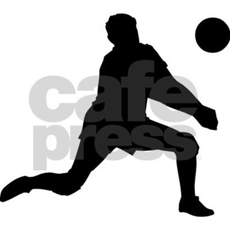 460x460 Volleyball Player Silhouette Digging