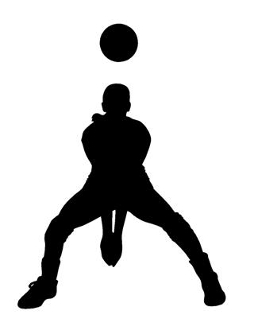 254x330 Volleyball Player Silhouette 6 Decal Sticker