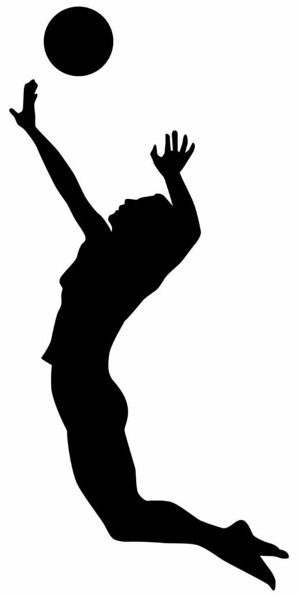 Volleyball Silhouette Clip Art at GetDrawings | Free download