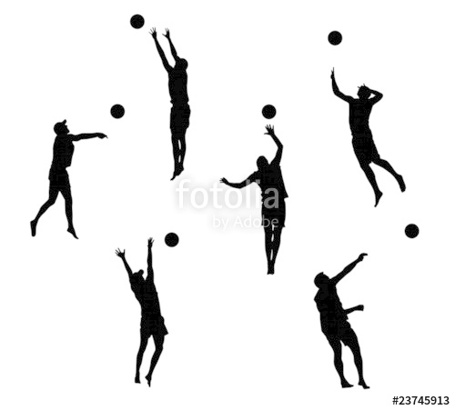 500x451 Beach Volleyball (Silhouettes)