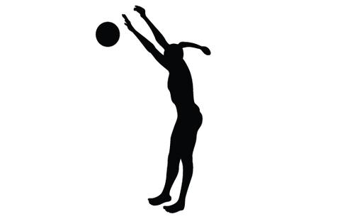 480x309 Womens Beach Volleyball Silhouette Vector Silhouettes Vector