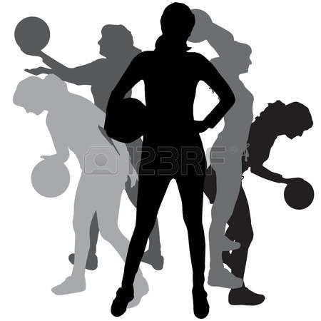 450x450 Volleyball Girl Vector Silueta De Una Mujer Que Juega Voleibol En