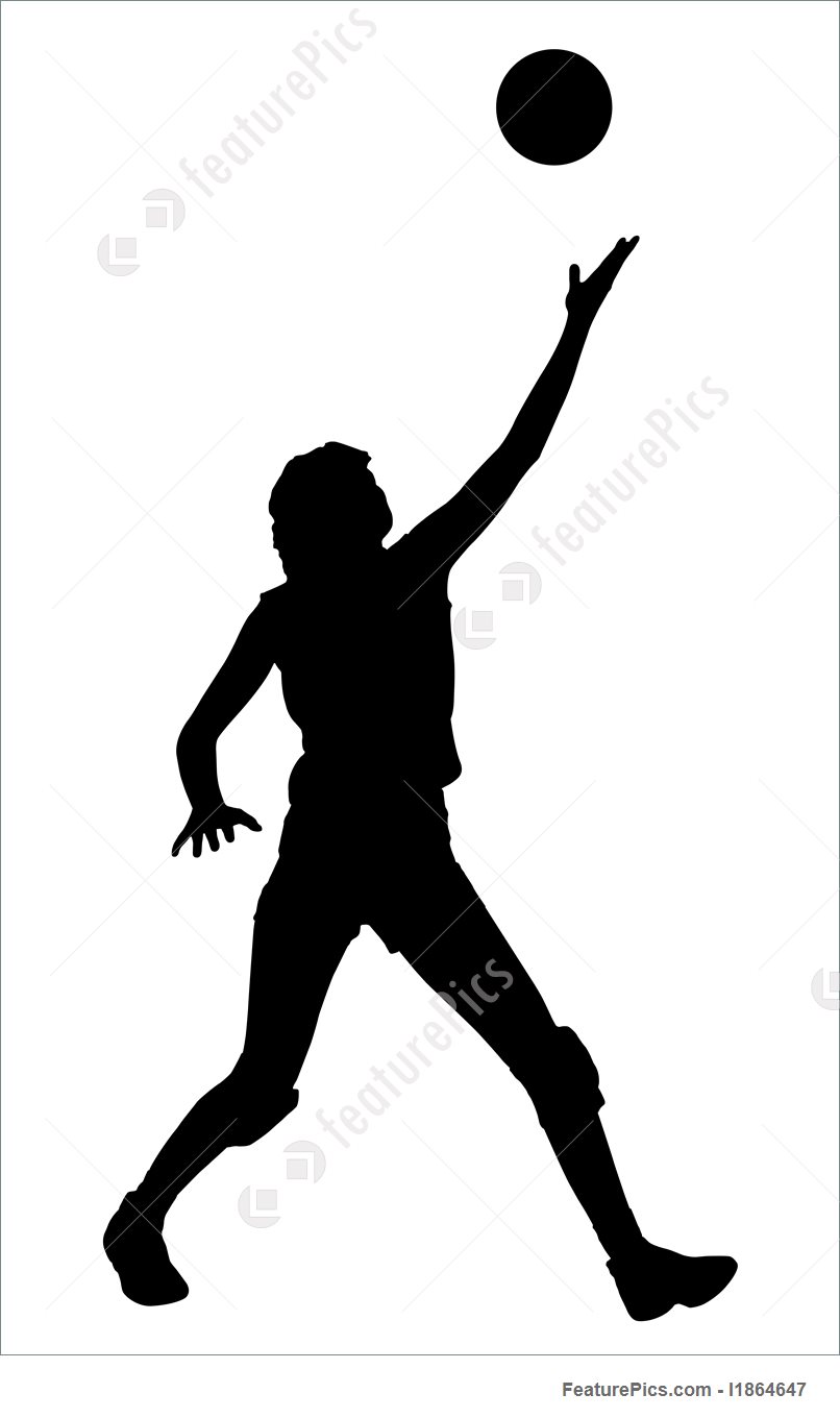 806x1360 Silhouettes Of Four Men Playing Beach Volleyball Royalty Free