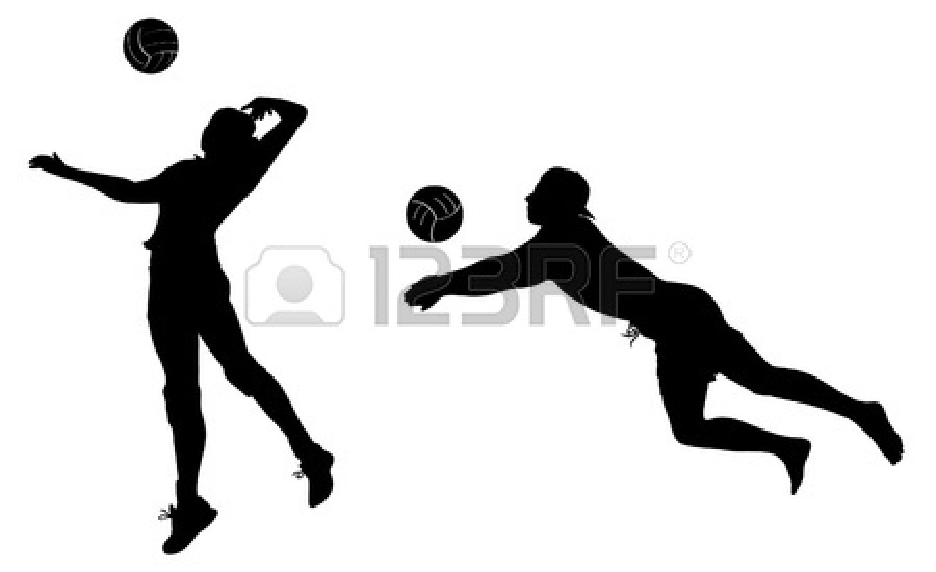 1350x825 Volleyball Player Silhouette Clipart