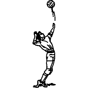 300x300 Free Volleyball Spike Clipart Image
