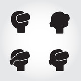 160x160 Virtual Reality Flat Design Icon Color