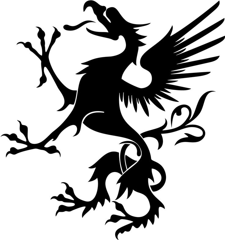 736x784 Clipart Black And White Heraldic Silhouette Vulture Icon