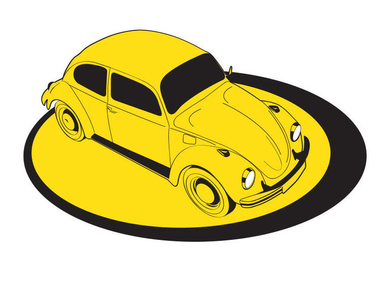 760x570 Free Yellow Volkswagen Beetle Car Vector