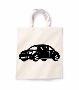 263x300 Vw Beetle Silhouette Canvas Tote Shopping Bag Cotton Printed