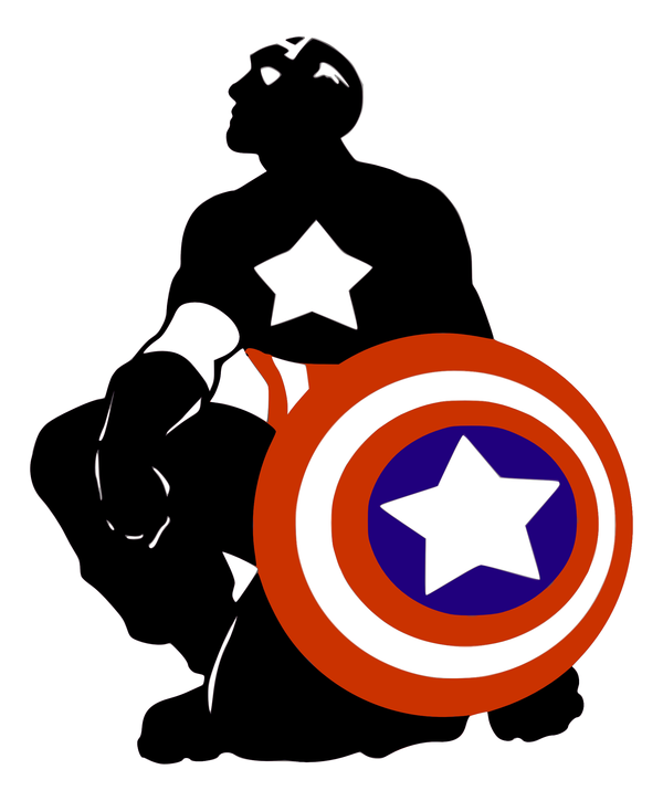 600x725 Captain America Silhouette By Viscid2007