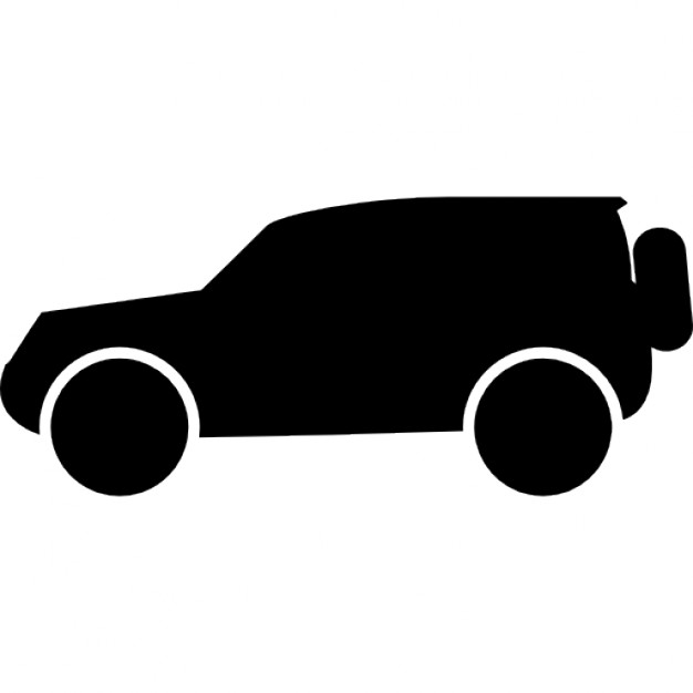 626x626 Van, Wagon Or Waggon, Side View Silhouette Icons Free Download
