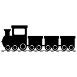 160x160 Vector Illustration Of A Toy Train Silhouette Stock Image