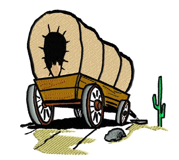 583x523 Wagon Train Clipart