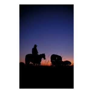 307x307 Cowboy Silhouette Posters Amp Prints Zazzle Uk
