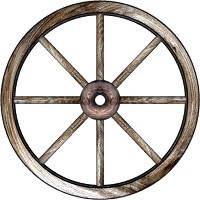 200x200 Old Wagon Wheel Clipart