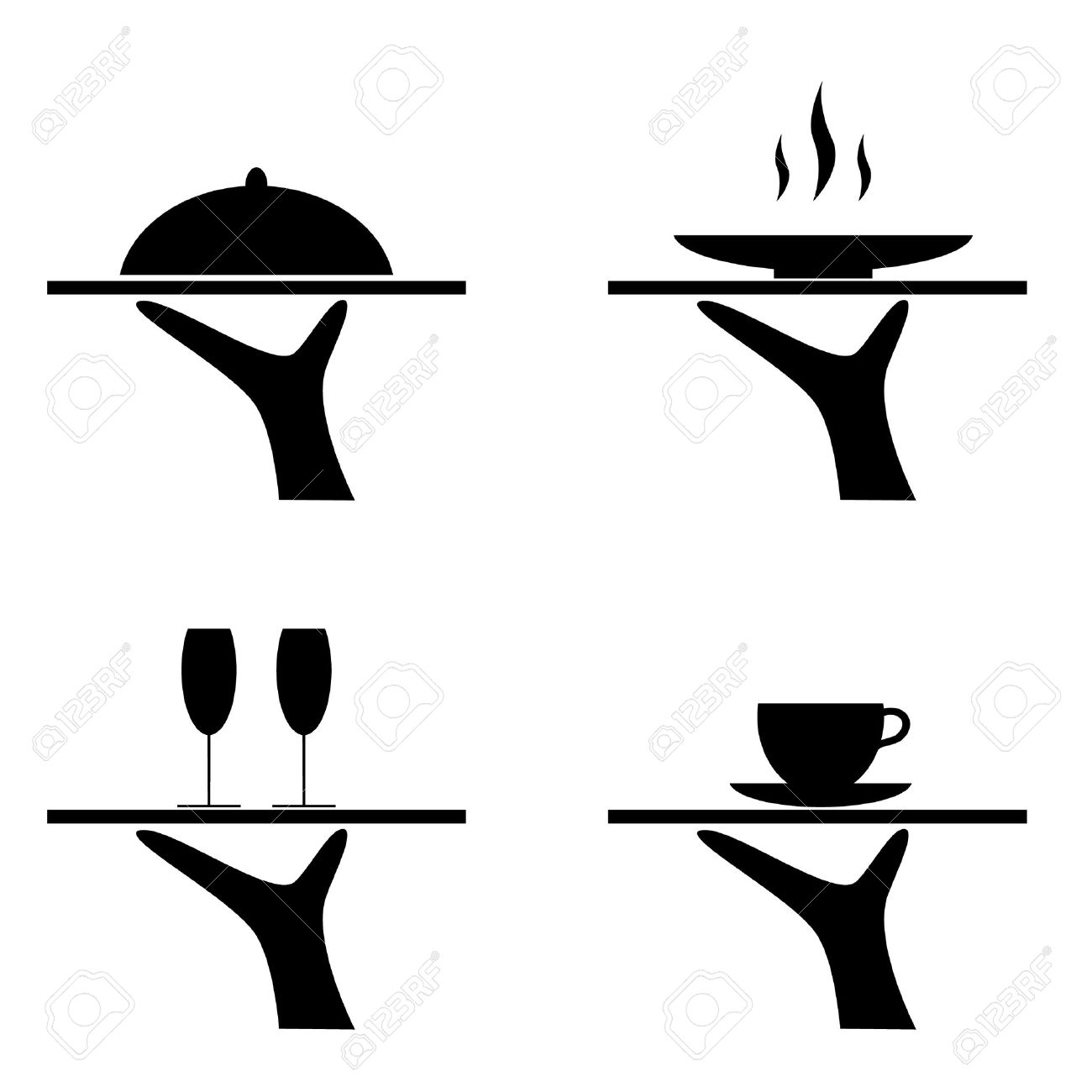 1300x1300 Plate Clipart Waiter