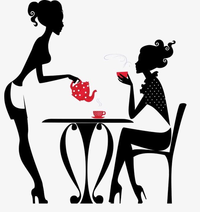 650x690 Silhouette, Coffee, Waiter Png Image And Clipart For Free Download