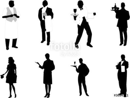 500x378 Waiters Silhouettes Stock Image And Royalty Free Vector Files