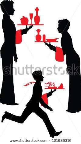 266x470 Eszadesign (Svetlana Zdanchuk) Silhouette Waiter With The Tray