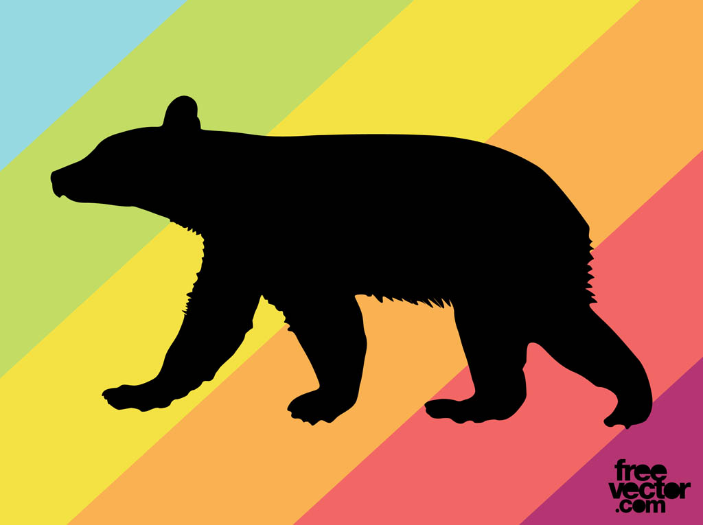1024x765 Bear Cub Silhouette Vector Art Amp Graphics