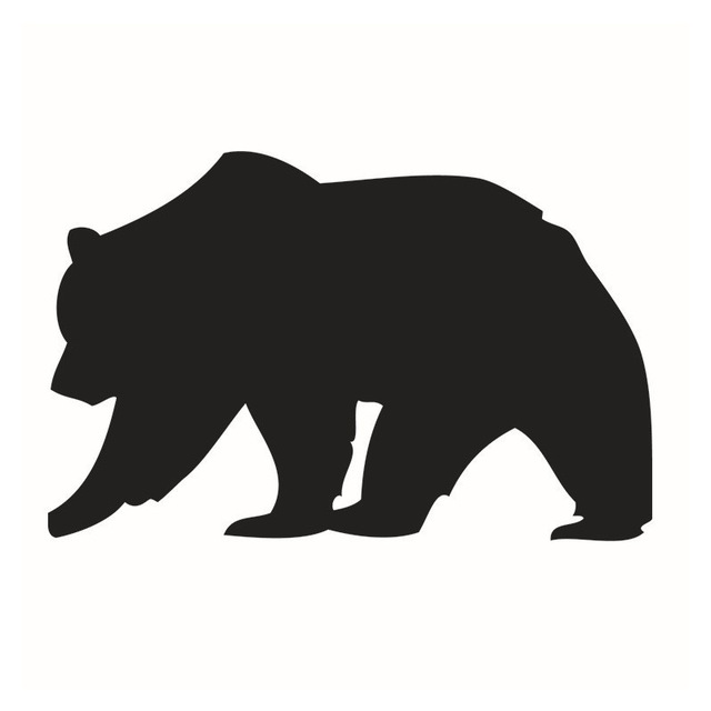 640x640 New Home Decoration Walking Brown Bear Shape Blackboard Sticker