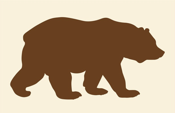 603x389 Walking Bear Silhouette Art Ai, Pdf Format Free Vector Download