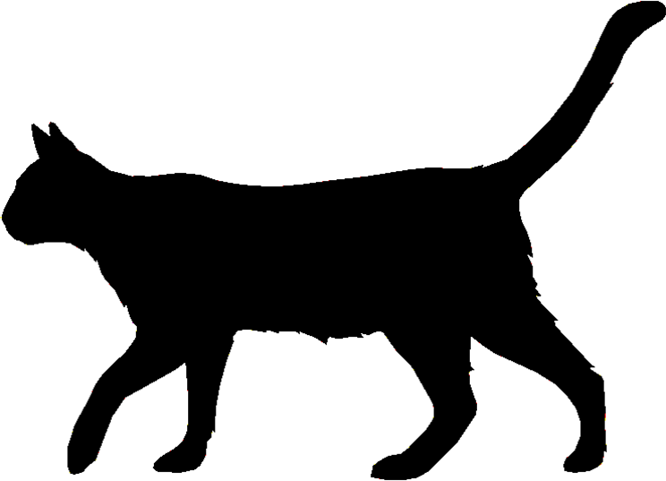 Walking Cat Silhouette at GetDrawings | Free download