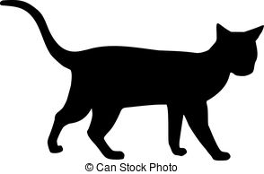 Walking Cat Silhouette at GetDrawings | Free download