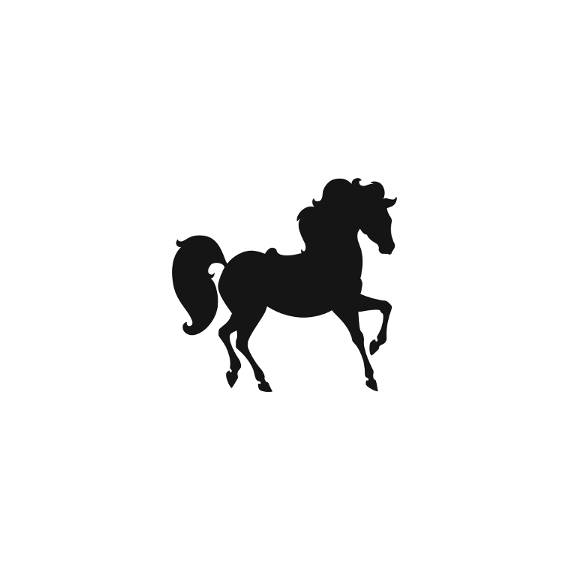 570x570 Horse Silhouette Stamp Prancing Horse Walking Horse Stamp