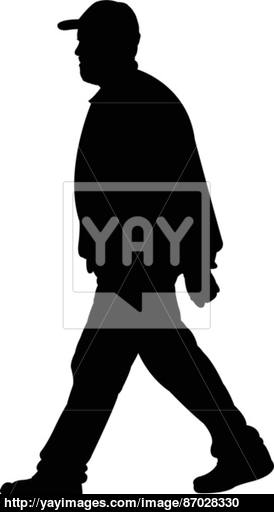 274x512 Walking Man Silhouette Vector Vector