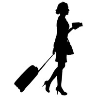 200x200 Lady Ladies Woman Women Human People Person Walking Walk Outline