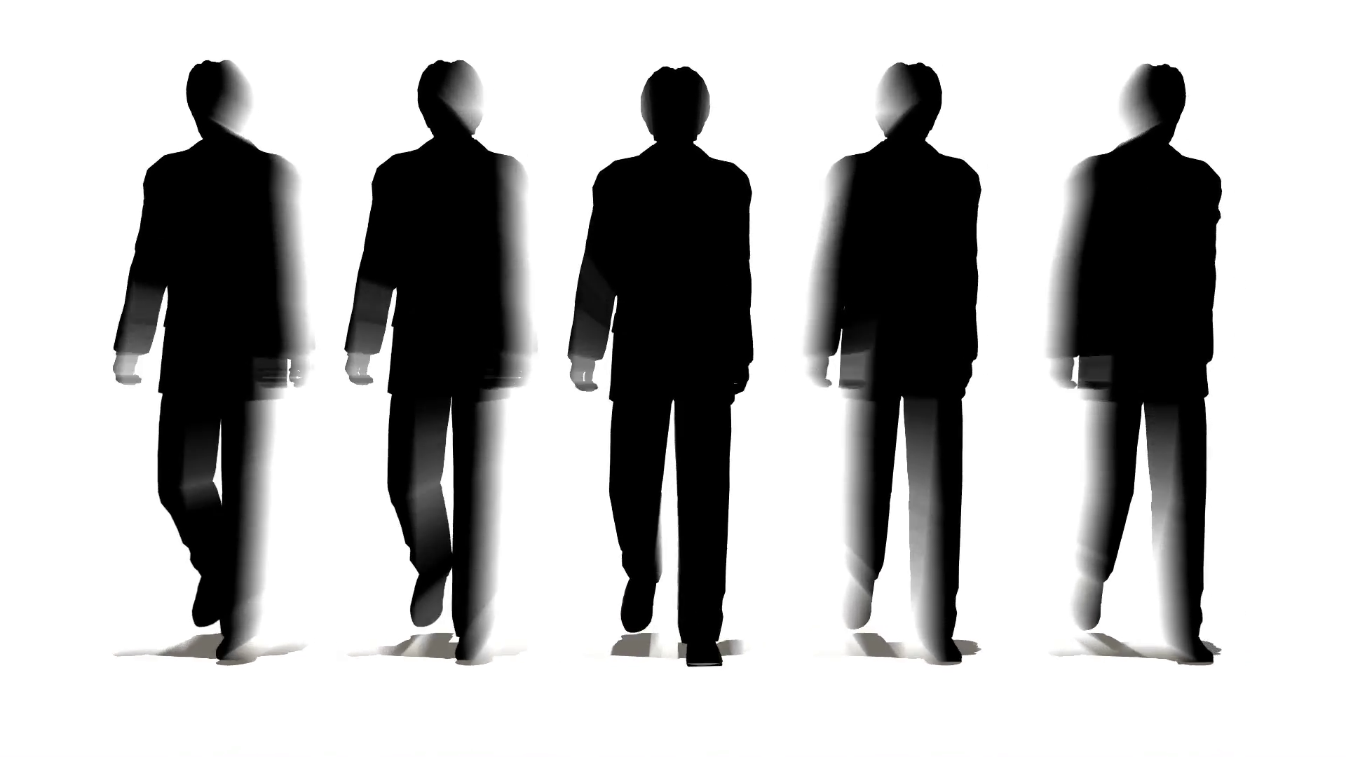 1920x1080 Silhouette Of 3 People Walk Stock Video Footage