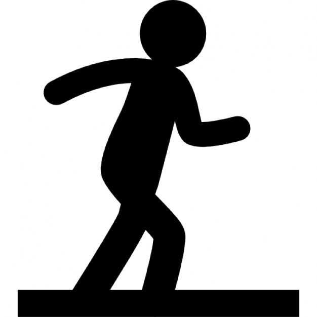 626x626 Person Silhouette In Walking Position On A Floor Icons Free Download