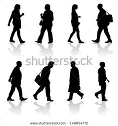 236x253 Silhouettes Of People Walking. Silhouettes And People