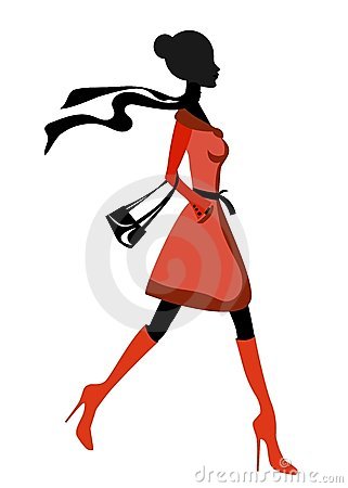 321x450 Woman Walking Silhouette Clipart