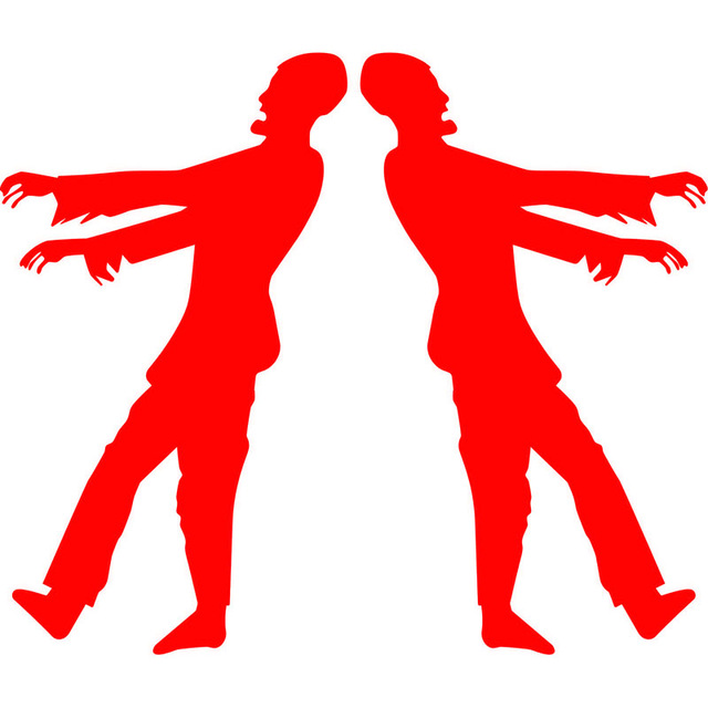 640x640 20cm17cm Zombie Hazard Outbreak Response Walking Dead Funny Vinyl