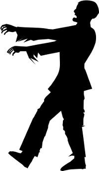 200x347 A Pair Of Zombie Hands Coming Up From The Ground. Twosies