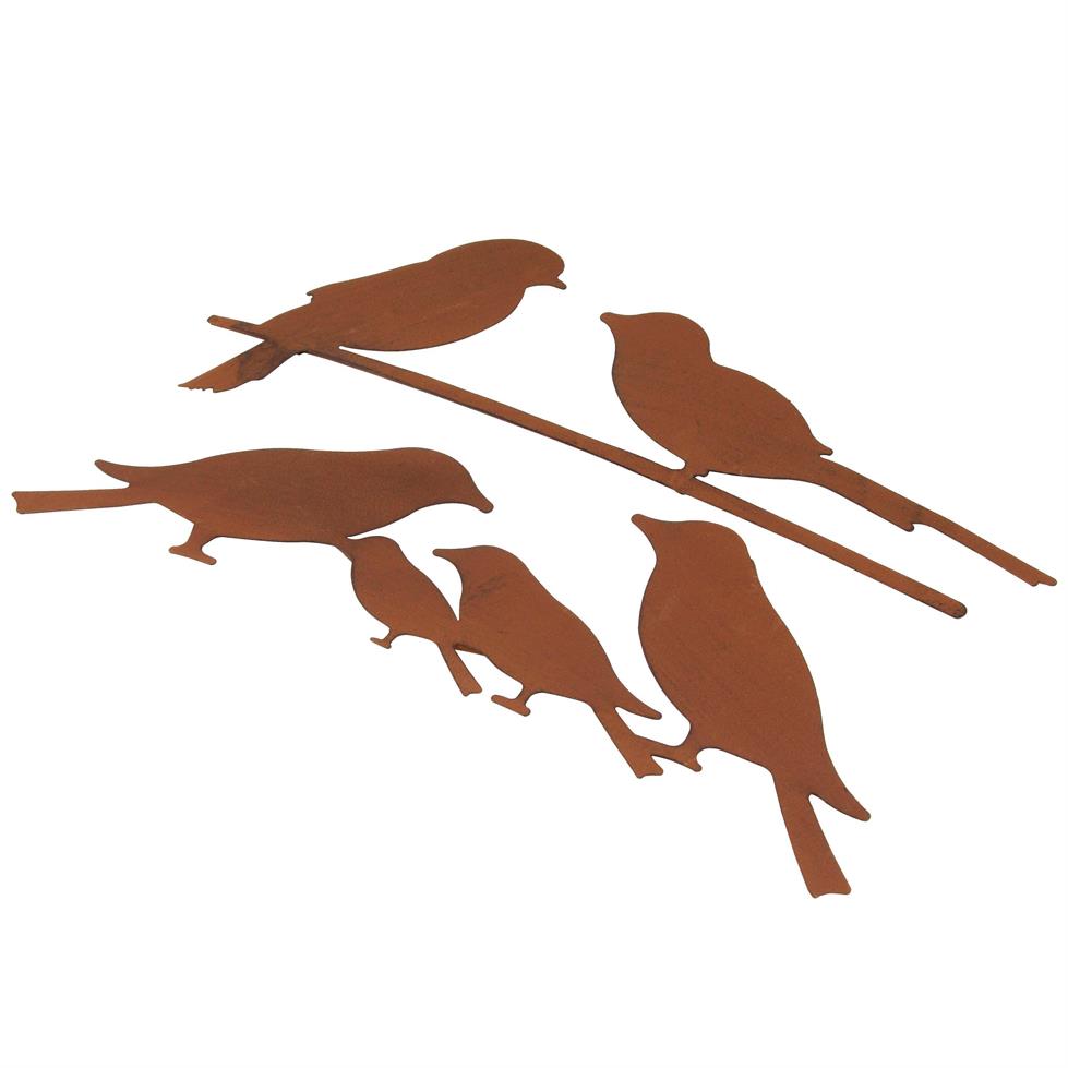 979x979 Set Of 2 Rusty Metal Bird Wall Art Silhouettes Home33