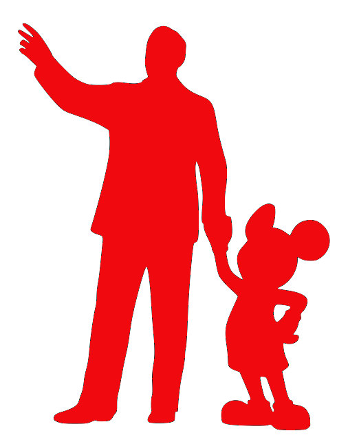 506x646 Items Similar To Walt And Mickey Statue Silhouette Sticker On Etsy