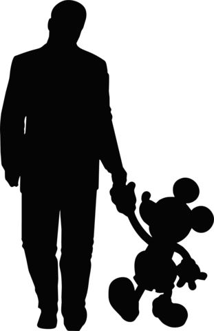 311x480 Walt Disney With Mickey Mouse Silouette, Etc Walt