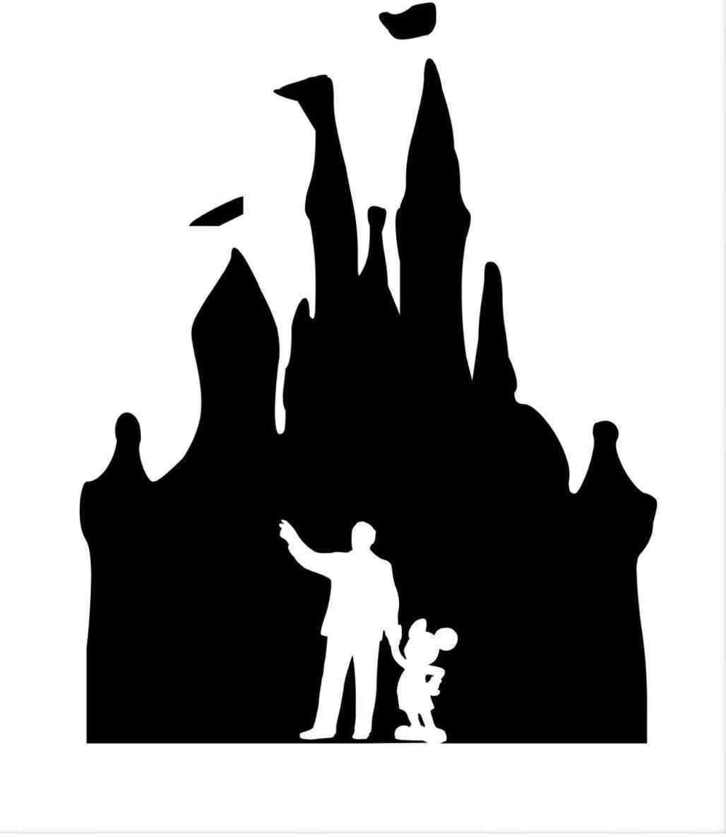 1028x1185 Walt Disney And Mickey Mouse Silhouette 2018