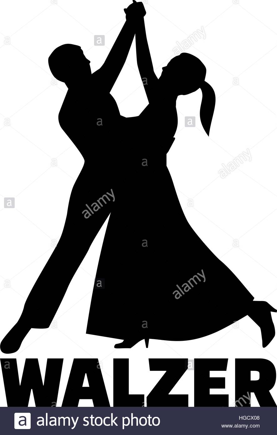 886x1390 Couple Silhouette Dancing Waltz German Stock Vector Art