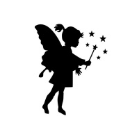 200x200 Little Fairy Girl Making Stars With A Wand Tattoo Design