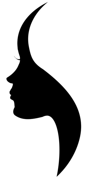 404x700 Vector Silhouette Of A Woman. Wardrobe Sticker We Live
