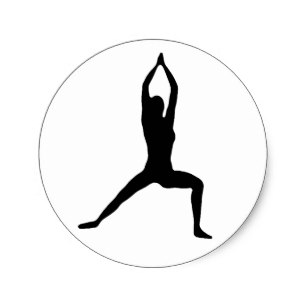 307x307 Warrior Yoga Pose Stickers Zazzle