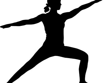 340x270 Yoga Art Acrylic Painting Warrior 2 Pose