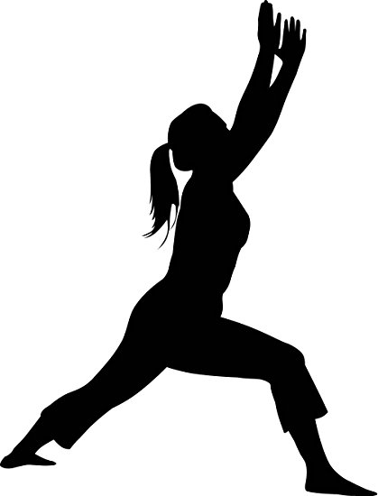 419x550 Yoga Silhouette Wall Decals