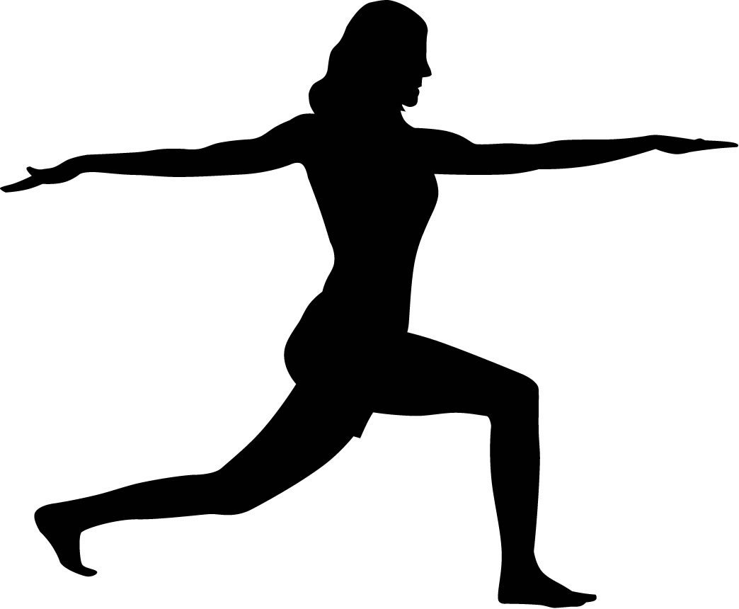 1044x860 Yoga Silhouette Wall Decals