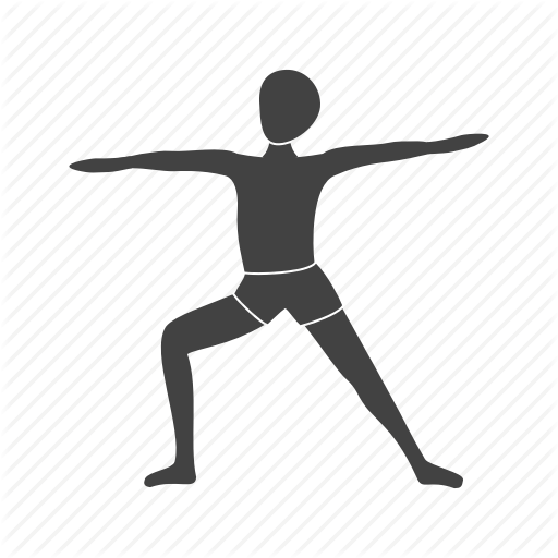 512x512 Exercise, Fitness, Pose, Right, Warrior, Yoga, Young Icon Icon
