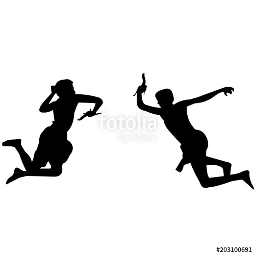 500x500 Kalaripayattu Warrior Silhouette,kalaripayattu Clipart